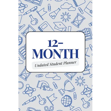 12-Month Undated Student Planner - Paperback