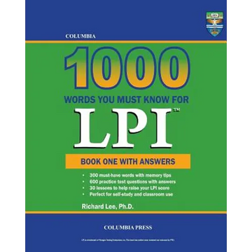 Columbia 1000 Words You Must Know for LPI: Book One with Answers - Paperback