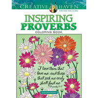 Creative Haven Inspiring Proverbs Coloring Book - Paperback