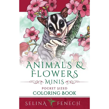 Animals and Flowers Minis - Pocket Sized Coloring Book - Paperback
