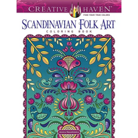 Creative Haven Scandinavian Folk Art Coloring Book - Paperback