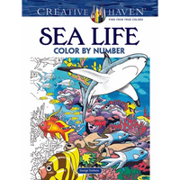 Creative Haven Sea Life Color by Number Coloring Book - Paperback