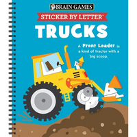 Brain Games - Sticker by Letter: Trucks - Spiral