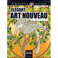 Elegant Art Nouveau Coloring Book - Paperback