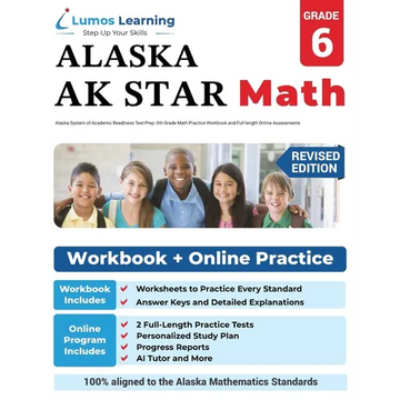 Alaska System of Academic Readiness Test Prep: 6th Grade Math Practice Workbook and Full-length Online Assessments: AK STAR Study Guide - Paperback