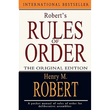 Robert's Rules of Order: The Original Edition - Paperback