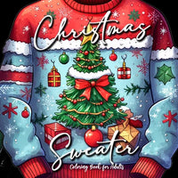 Christmas Sweater Coloring Book for Adults: Ugly Sweater Coloring Book Christmas Christmas Coloring Book for Adults Winter Christmas Fashion Ugly Swea - Paperback