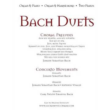 Bach Duets: Organ & Piano - Organ & Harpsichord - 2 Pianos - Paperback