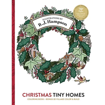Christmas Tiny Homes Coloring Book - Paperback