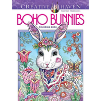 Creative Haven Boho Bunnies Coloring Book - Paperback