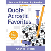 Quote Acrostic Favorites: Features 50 Rewarding Puzzles - Paperback