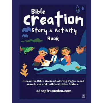 Bible Creation Story and Activity Book: Interactive Bible stories, Coloring Pages, word search, cut and build activities & More - Paperback