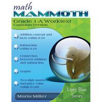 Math Mammoth Grade 1-A Worktext (Canadian Version) - Paperback