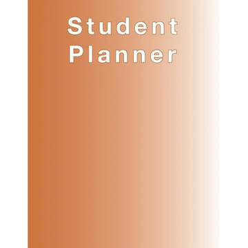 Burnt Orange Planner, Agenda, Organizer for STUDENTS, (undated) large 8.5 x 11, Weekly View, Monthly View, Yearly View - Paperback