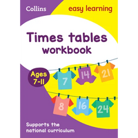 Collins Easy Learning Age 7-11 -- Times Tables Workbook Ages 7-11: New Edition - Paperback