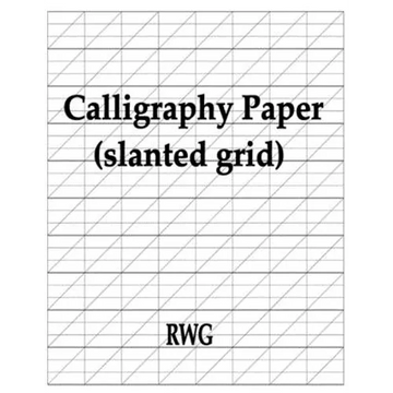 Calligraphy Paper (slanted grid): 200 Pages 8.5" X 11" - Paperback