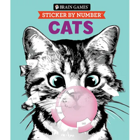 Brain Games - Sticker by Number: Cats (28 Images to Sticker): Volume 2 - Paperback