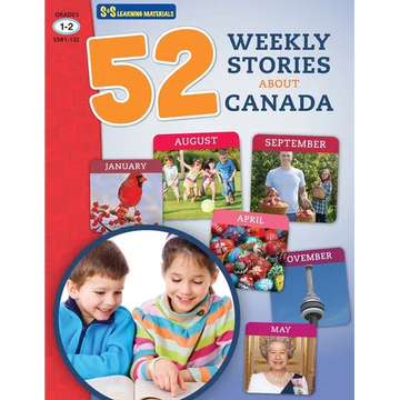 52 Weekly Nonfiction Stories About Canada Grades 1-2 - Paperback