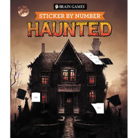 Brain Games - Sticker by Number: Haunted - 28 Creepy Images: Skulls, Witches, Vampires & More Sticker Activity Book for Adults & Teens Dark Gothic Hor - Paperback