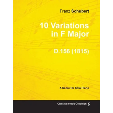 10 Variations in F Major D.156 - For Solo Piano (1815) - Paperback