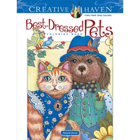 Creative Haven Best-Dressed Pets Coloring Book - Paperback