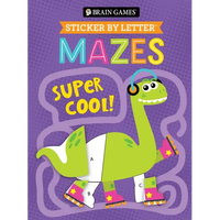 Brain Games - Sticker by Letter - Mazes: Super Cool! - Paperback