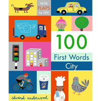 100 First Words: City: With Flaps to Lift - Board Book