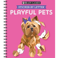 Brain Games - Sticker by Letter: Playful Pets (Sticker Puzzles - Kids Activity Book) - Spiral