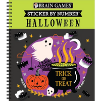 Brain Games - Sticker by Number: Halloween (Trick or Treat Cover): Volume 2 - Spiral