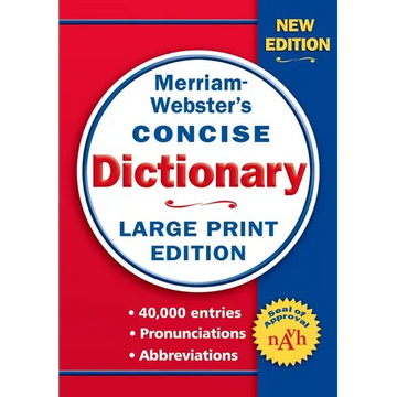 Merriam-Webster's Concise Dictionary: Large Print Edition - Paperback