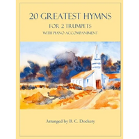 20 Greatest Hymns for 2 Trumpets with Piano Accompaniment - Paperback