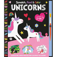 Scratch, Paint & Color Unicorns - Spiral