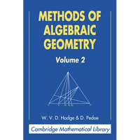 Methods of Algebraic Geometry: Volume 2 - Paperback