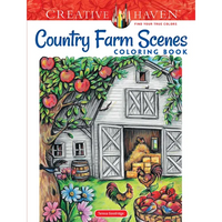 Creative Haven Country Farm Scenes Coloring Book - Paperback