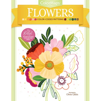 Colormaps Flowers: Color-Coded Patterns Adult Coloring Book - Paperback