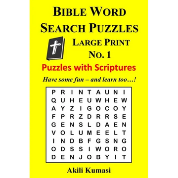Bible Word Search Puzzles, Large Print No. 1: 50 Puzzles with Scriptures - Paperback