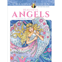 Creative Haven Beautiful Angels Coloring Book - Paperback