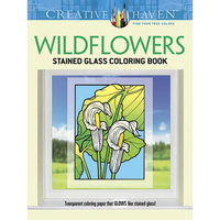 Creative Haven Wildflowers Stained Glass Coloring Book - Paperback