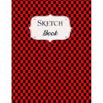 Sketch Book: Checkered Sketchbook Scetchpad for Drawing or Doodling Notebook Pad for Creative Artists Red Black - Paperback