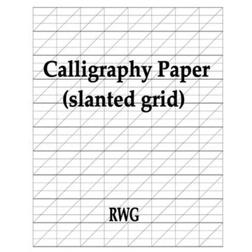 Calligraphy Paper (slanted grid): 100 Pages 8.5" X 11" - Paperback