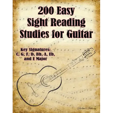200 Easy Sight Reading Studies for Guitar - Paperback