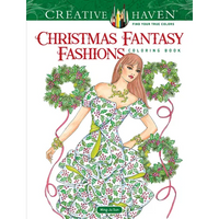 Creative Haven Christmas Fantasy Fashions Coloring Book - Paperback