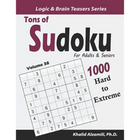Tons of Sudoku for Adults & Seniors: 1000 Hard to Extreme Puzzles - Paperback
