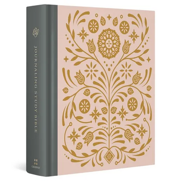 ESV Journaling Study Bible (Cloth Over Board, Blush/Ochre, Floral Design) - Hardcover