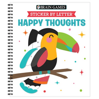 Brain Games - Sticker by Letter: Happy Thoughts - Spiral