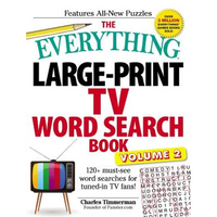 The Everything Large-Print TV Word Search Book, Volume 2: 120+ Must-See Word Searches for Tuned-In TV Fans! - Paperback
