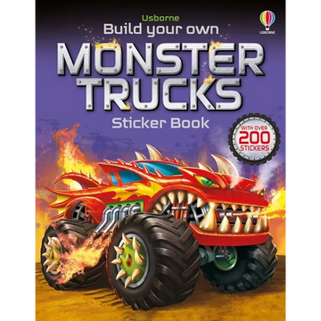 Build Your Own Monster Trucks Sticker Book - Paperback
