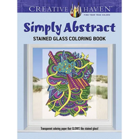 Creative Haven Simply Abstract Stained Glass Coloring Book - Paperback