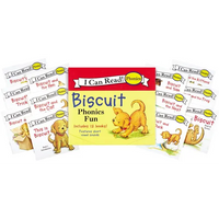 Biscuit 12-Book Phonics Fun!: A Box of 12 Mini-Books Featuring Short and Long Vowel Sounds - Boxed Set