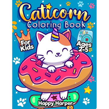 Caticorn Coloring Book For Kids Ages 2-5: A Fun and Easy Coloring Book For Young Children Featuring Cute & Magical Caticorns - Paperback